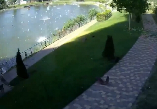 Появилось видео момента вчерашнего ракетного обстрела в Кременчуге