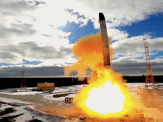 Невдалий запуск &laquo;Сатани&raquo;: росія провела випробування міжконтинентальної ракети під час перебування Байдена у&nbsp;Києві