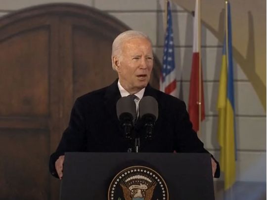 Жорстокість ніколи не&nbsp;придушить свободу вільних людей, росія ніколи не&nbsp;переможе Україну,&nbsp;&mdash; Байден у&nbsp;Варшаві