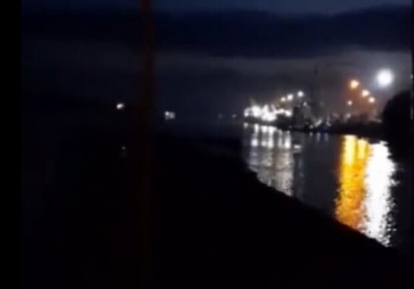 Румынские пограничники сняли на видео обстрел Рени в Одесской области: в порту было шесть их суден